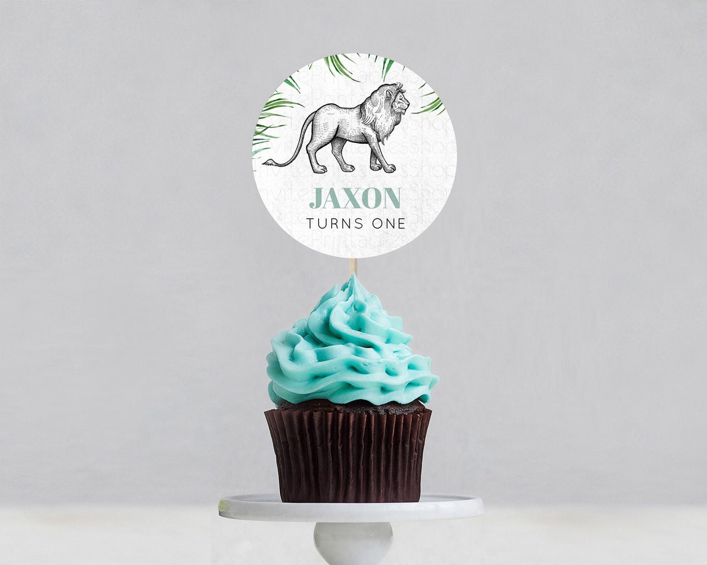 Lion Cupcake Toppers Safari Lion Cupcake Toppers Modern Lion Party Decor Safari Adventure Party Minimalist Lion First Birthday Decor D10845