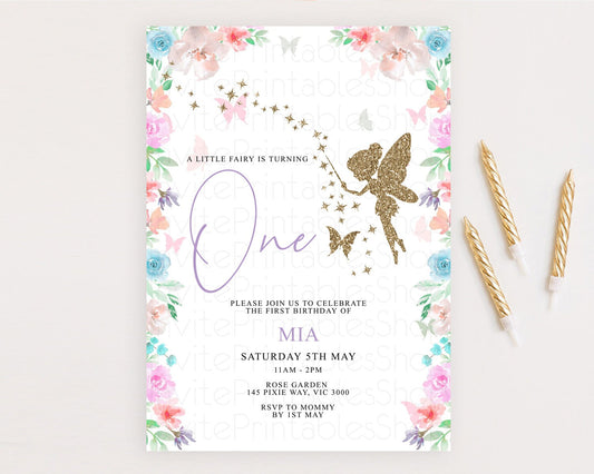 Editable Fairy Birthday Invitation Fairy Invites Fairy Tea Party Fairy Garde
