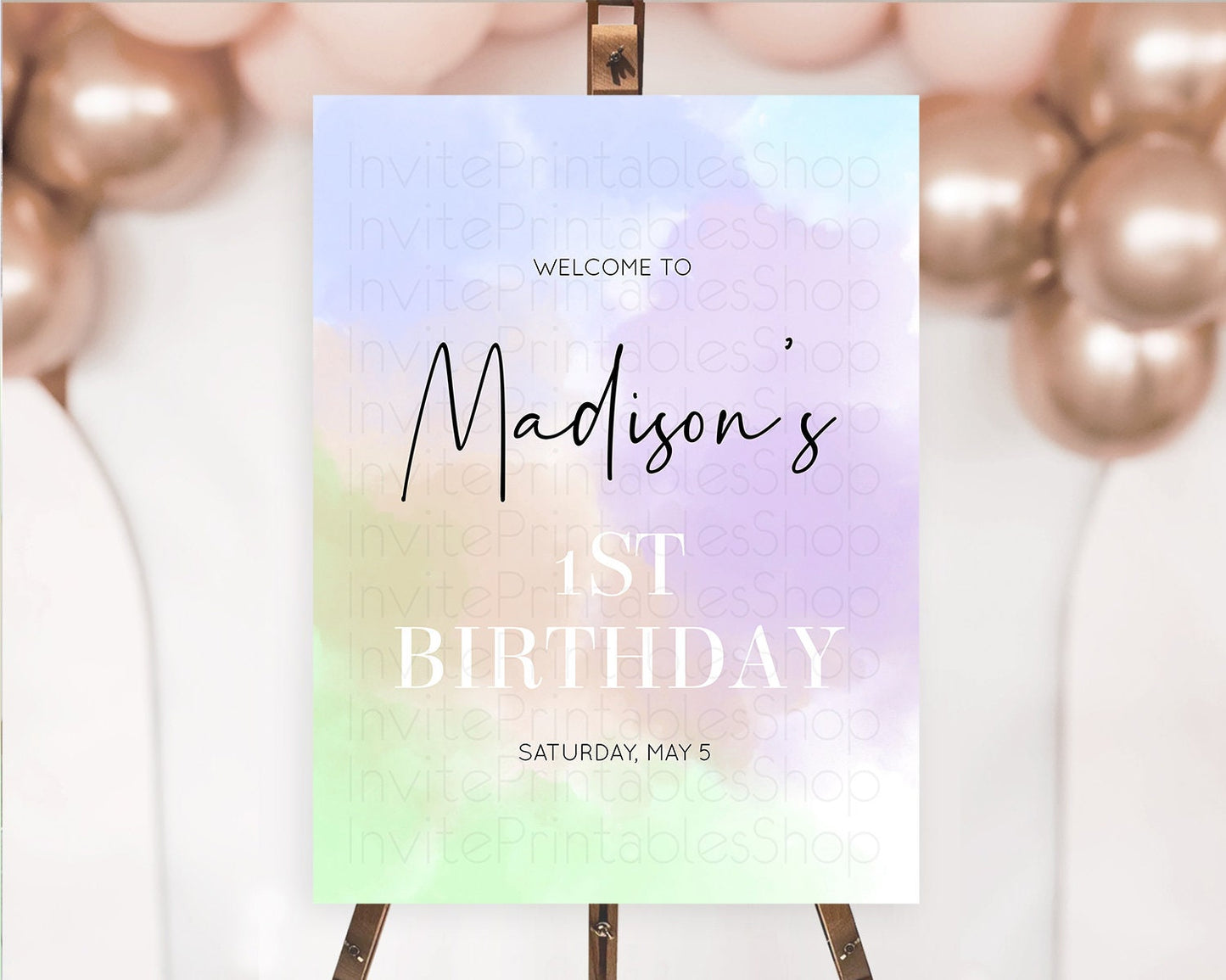 Editable Pastel Welcome Sign Pastel Rainbow Welcome Sign Colorful Rainbow Co