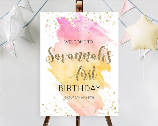 Editable Pastel Welcome Sign Pastel Rainbow Welcome Sign Colorful Rainbow Co