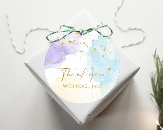 Editable Pastel Thank You Tags Rainbow Thank You Gift Tags Colorful Pastel F