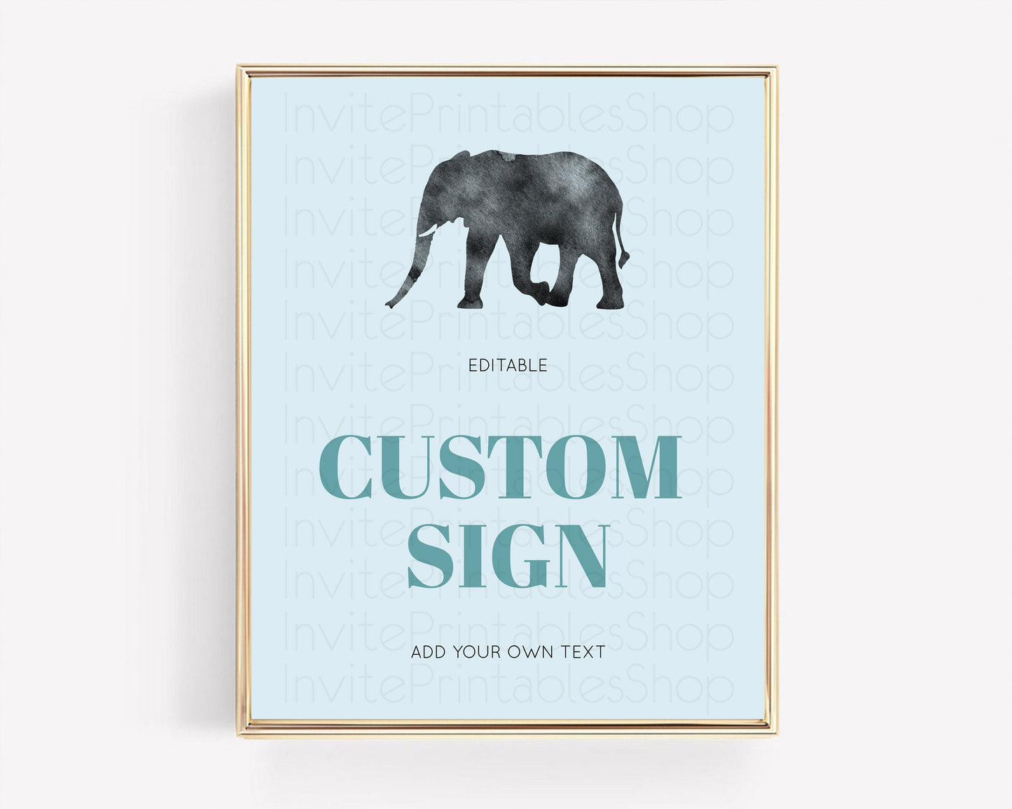 Elephant Sign Elephant Safari Adventure Party Table Sign Decor Dried Palm Fern Zoo 1st Birthday Baptism Baby Shower Bridal Shower D10802