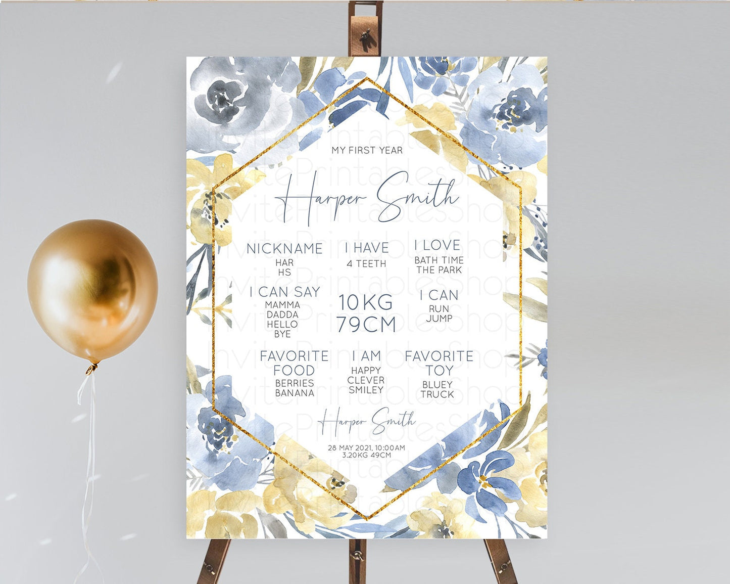 Secret Garden Milestone Board Wildflower First Birthday Milestone Poster Pastel Flowers Milestone Boho Wildflower 1st Birthday Sign D10782