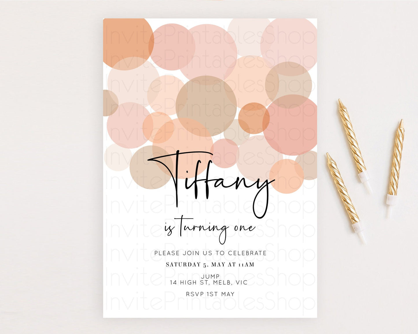 Pastel Birthday Invitation Pastel Confetti Birthday Invitation Bubbles Invitation Colorful Rainbow Confetti 2nd 1st First Birthday D10230