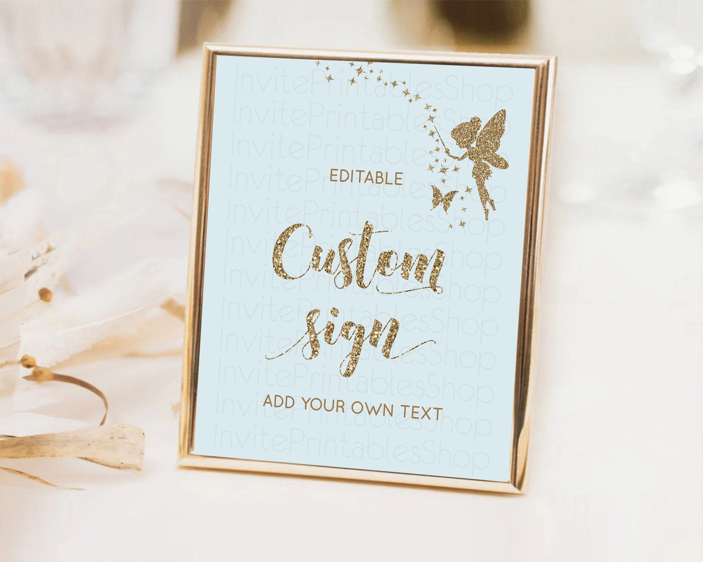 Fairy Sign Enchanted Garden Table Sign Decor Pastel Floral Butterfly Party Secret Garden Birthday Baptism Baby Shower Bridal Shower D10907