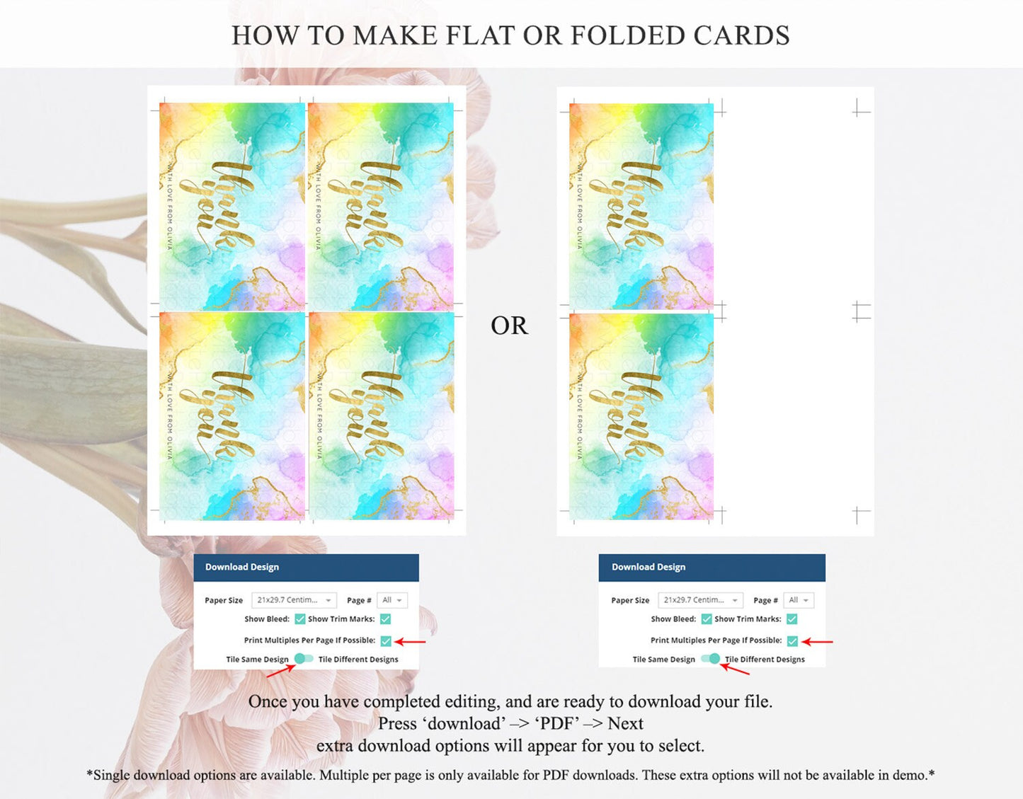 Pastel Thank You Rainbow Thank You Card Colorful Pastel Birthday Thank You Card Confetti Watercolor Pastel Teacher Thank You Cards D10392
