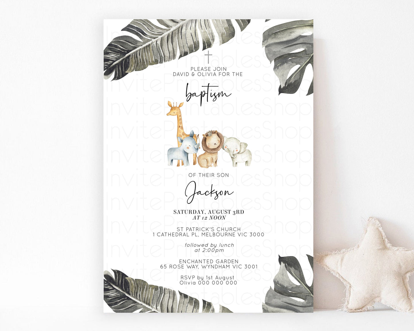 Baptism Invitation Christening Invitation Holy Communion Invite
