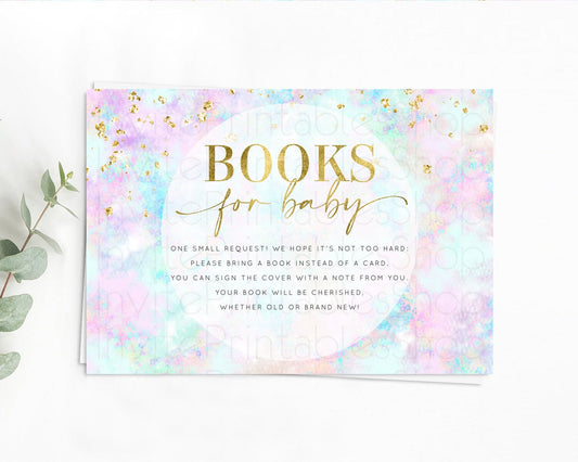 Editable Pastel Books For Baby Card Pastel Rainbow Book Insert Colorful Ombr