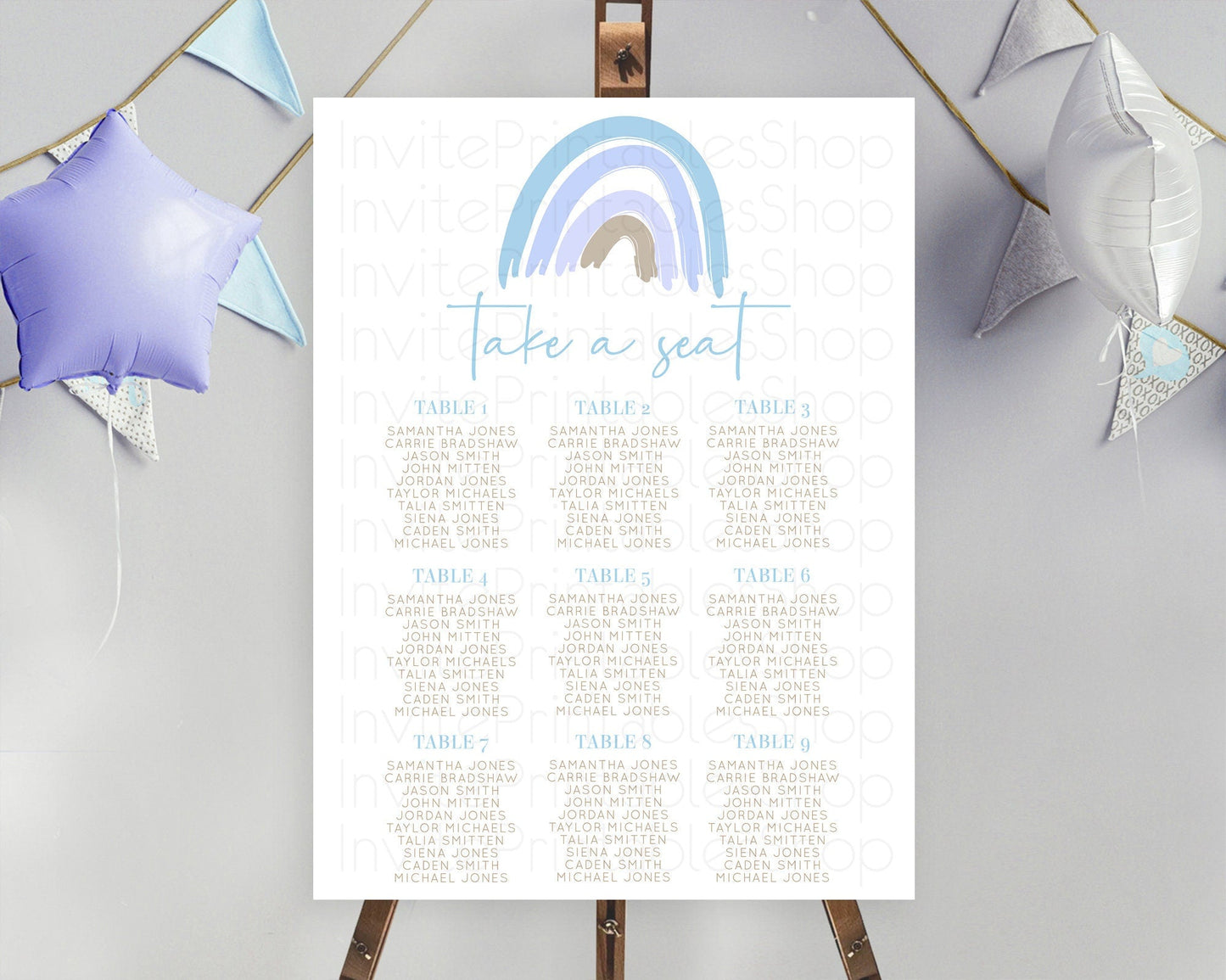 Pastel Rainbow Seating Chart Boho Rainbow Seating Chart Rainbow Seating Chart Pastel Seating Chart Boho Rainbow Seating Sign D10352