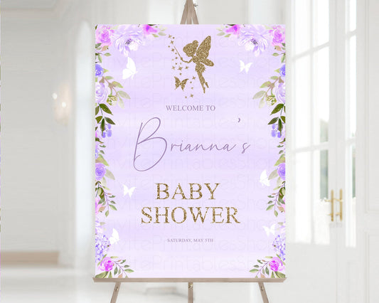 Editable Fairy Welcome Sign Pastel Floral Welcome Sign Enchanted Garden Sign