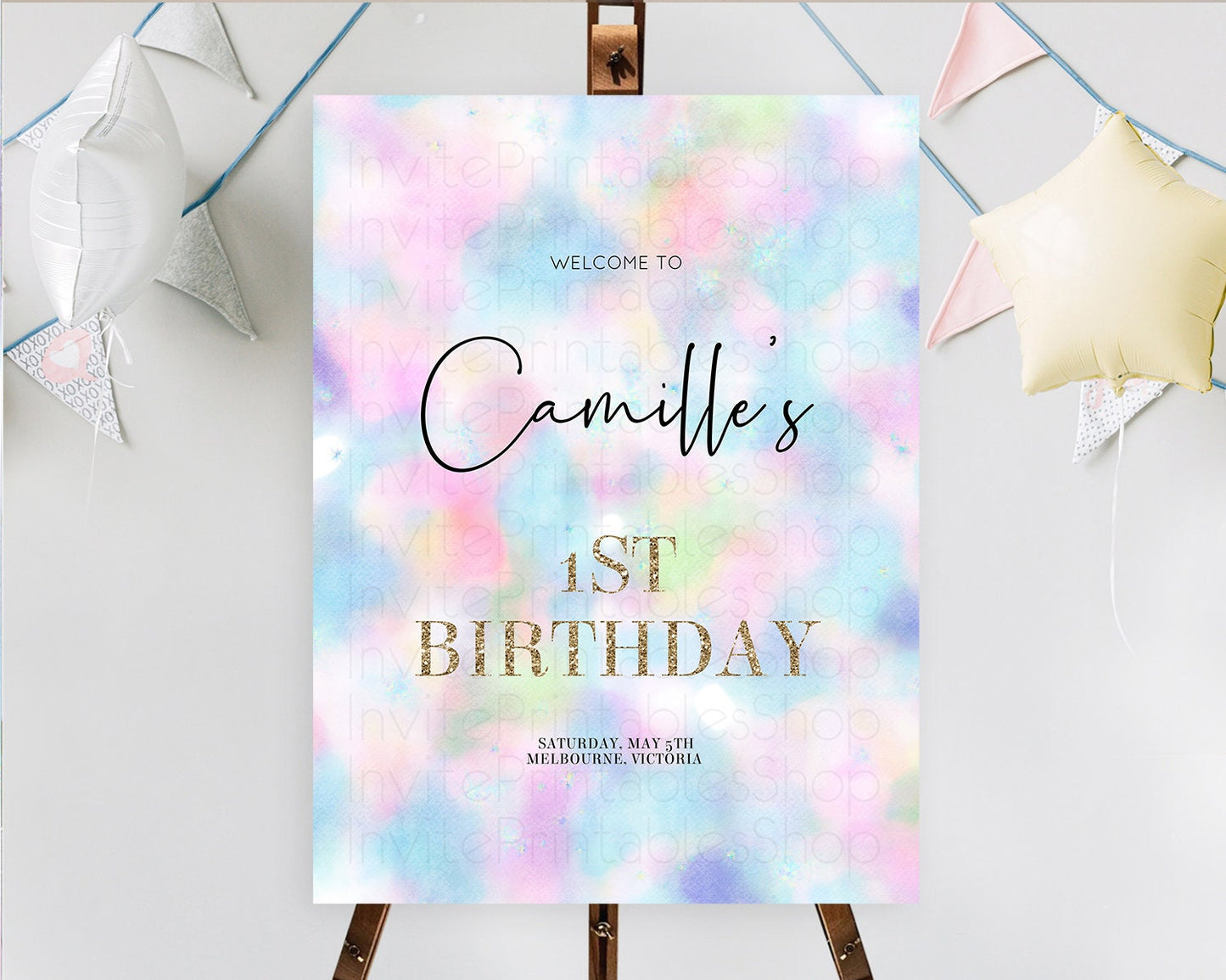 Editable Pastel Welcome Sign Pastel Rainbow Welcome Sign Colorful Rainbow Co