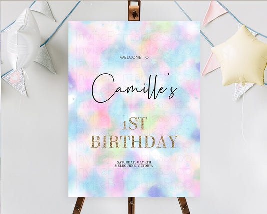 Editable Pastel Welcome Sign Pastel Rainbow Welcome Sign Colorful Rainbow Co