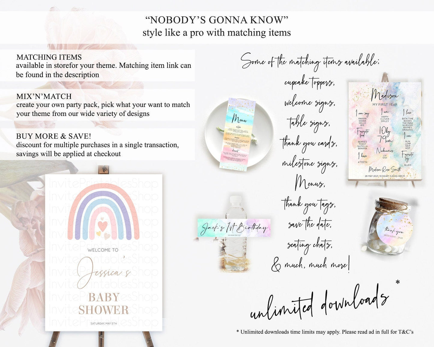 Pastel Rainbow Baby Shower Welcome Sign Boho Rainbow Welcome Board Rainbow Welcome Sign Pastel Welcome Decor Rainbow Welcome Sign D10788