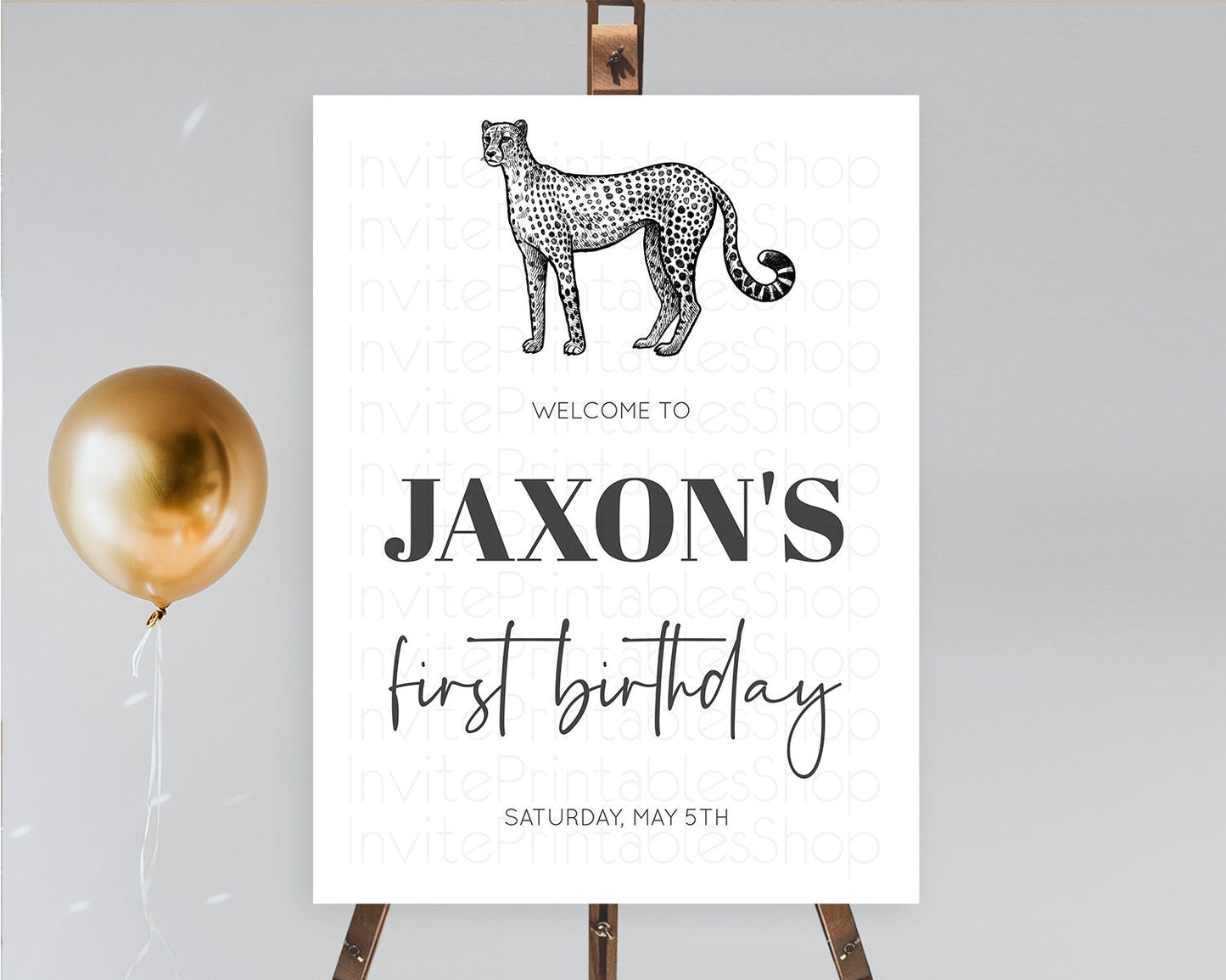 Editable Cheetah Welcome Sign Cheetah Welcome Board Cheetah Party Welcome Po