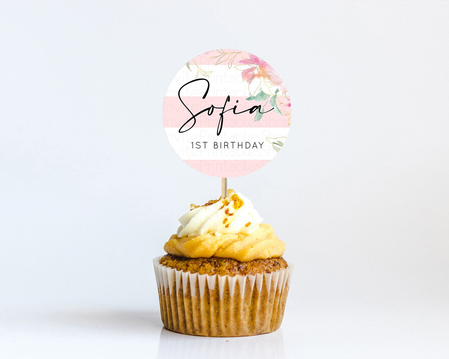 Secret Garden Cupcake Toppers Wildflower Cupcake Toppers Pastel Flowers Cupcake Toppers Enchanted Garden Boho Floral First Birthday D10301