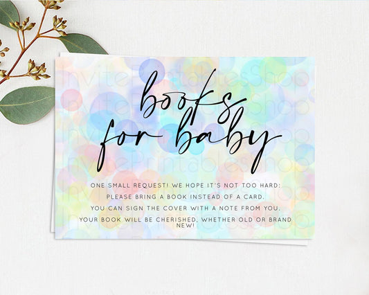 Editable Pastel Books For Baby Card Bubble Bath Baby Shower Books Insert Rai