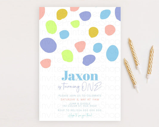 Editable Pastel Birthday Invitation Pastel Confetti Birthday Invitation Bubb