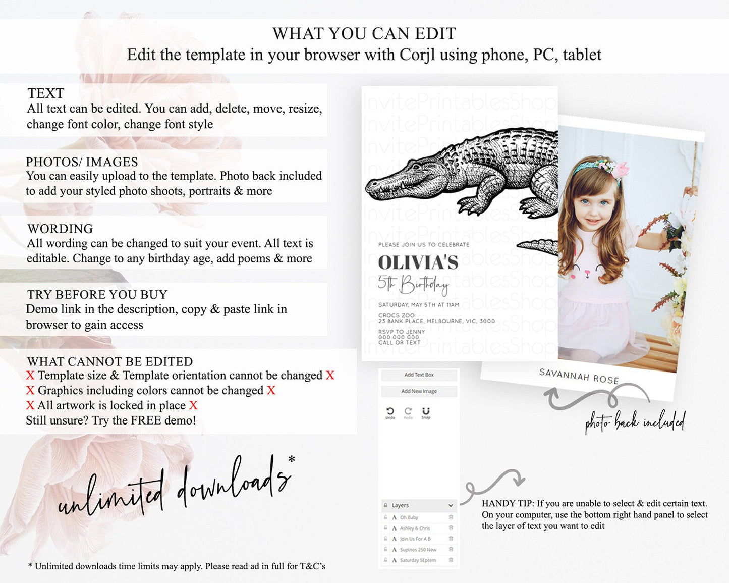 Crocodile Birthday Invitation Alligator Birthday Invitation Later Alligator Birthday Gator Swamp Birthday Invite Safari Crocodile D10286
