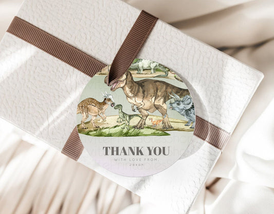 Editable Dinosaur Thank You Tags Dinosaur Volcano Thank You Gift Tags Dinosa