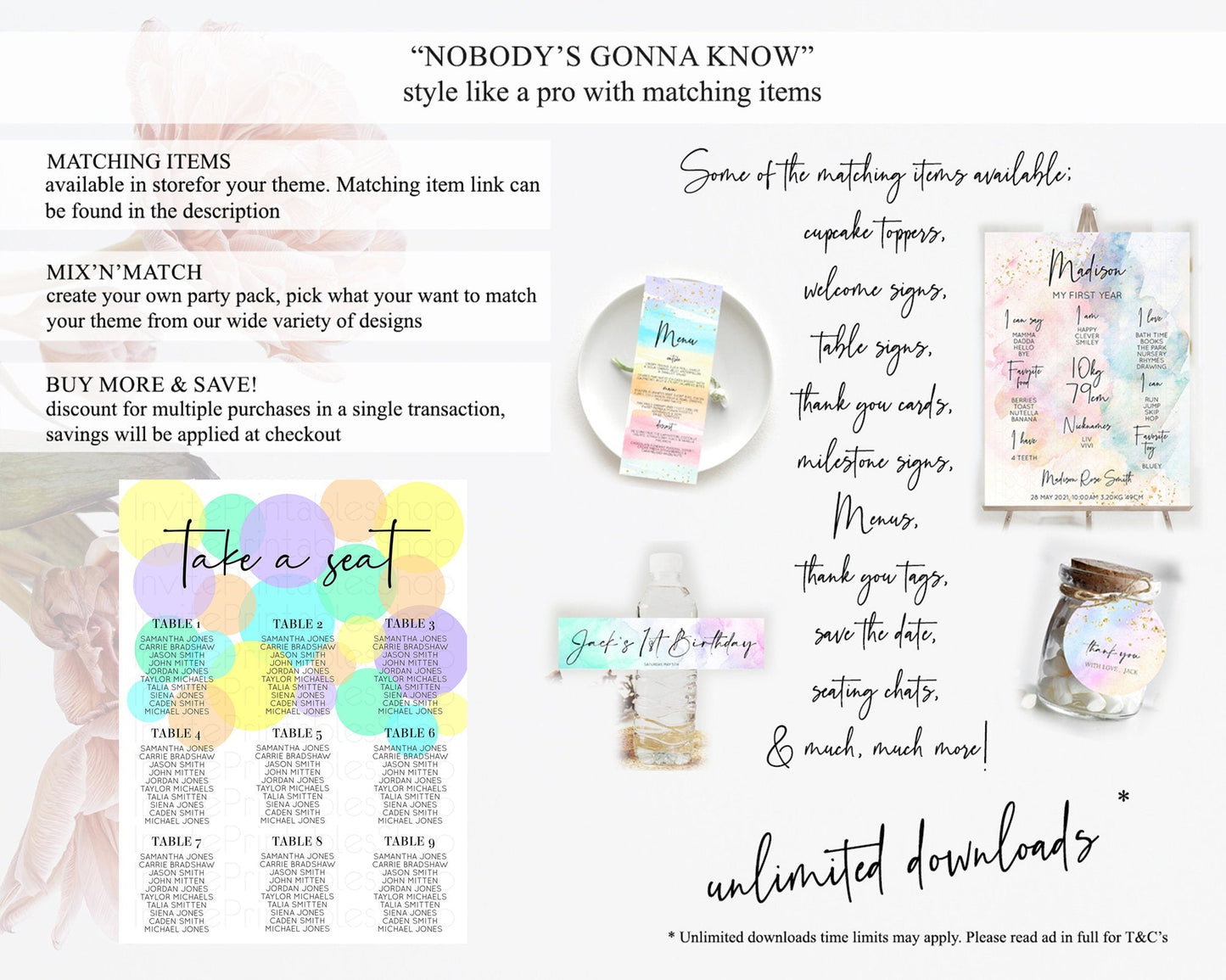 Pastel Seating Chart Pastel Confetti Seating Chart Bubbles Sprinkles Seating Sign Colorful Rainbow Decor Confetti Seating Board D10412