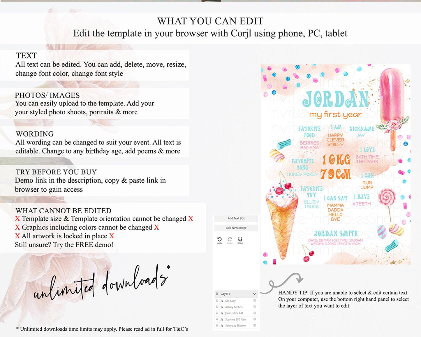 Ice Cream First Birthday Milestone Board Sweet One Milestone Poster Heres The Scoop Pastel Candy Sign First Birthday Welcome Sign D10554