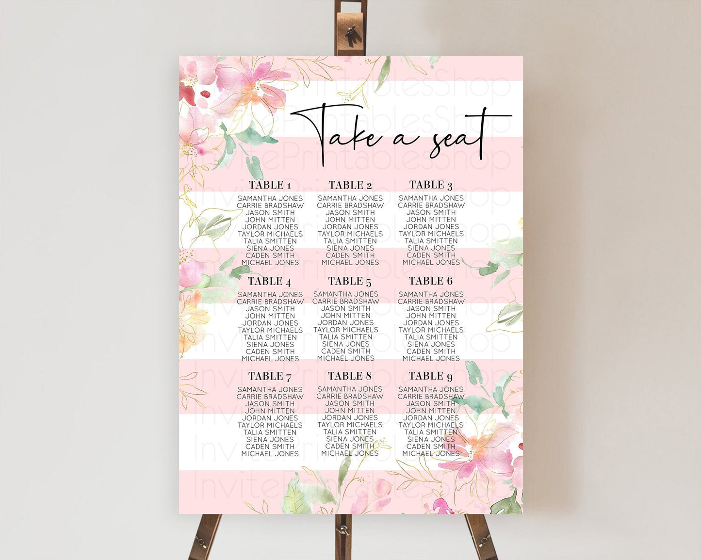 Secret Garden Seating Chart Wildflower Seating Chart Pastel Flowers Seating Chart Enchanted Garden Boho Floral Take A Seat Decor D10300