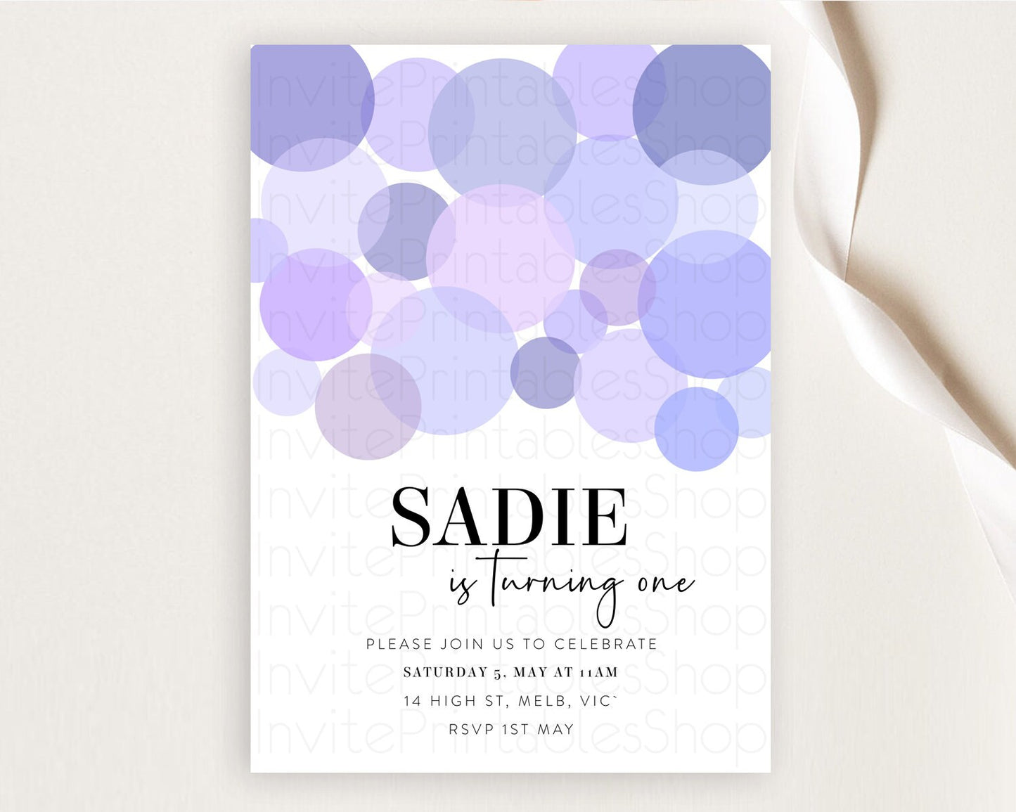 Pastel Birthday Invitation Purple Confetti Birthday Invitation Confetti Birthday Invitation Bubbles Invitation 1st First Birthday 100211