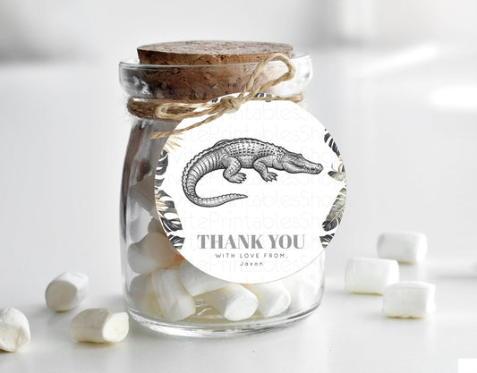 Editable Crocodile Thank You Tags Alligator Thank You Gift Tags Croc Gator P