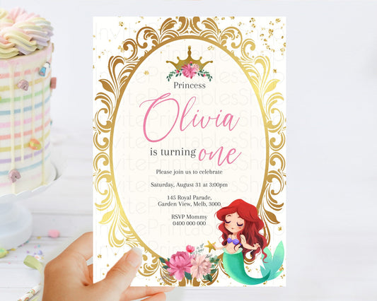 Editable Princess Birthday Invitation Castle Invitation Royal Birthday Fairy