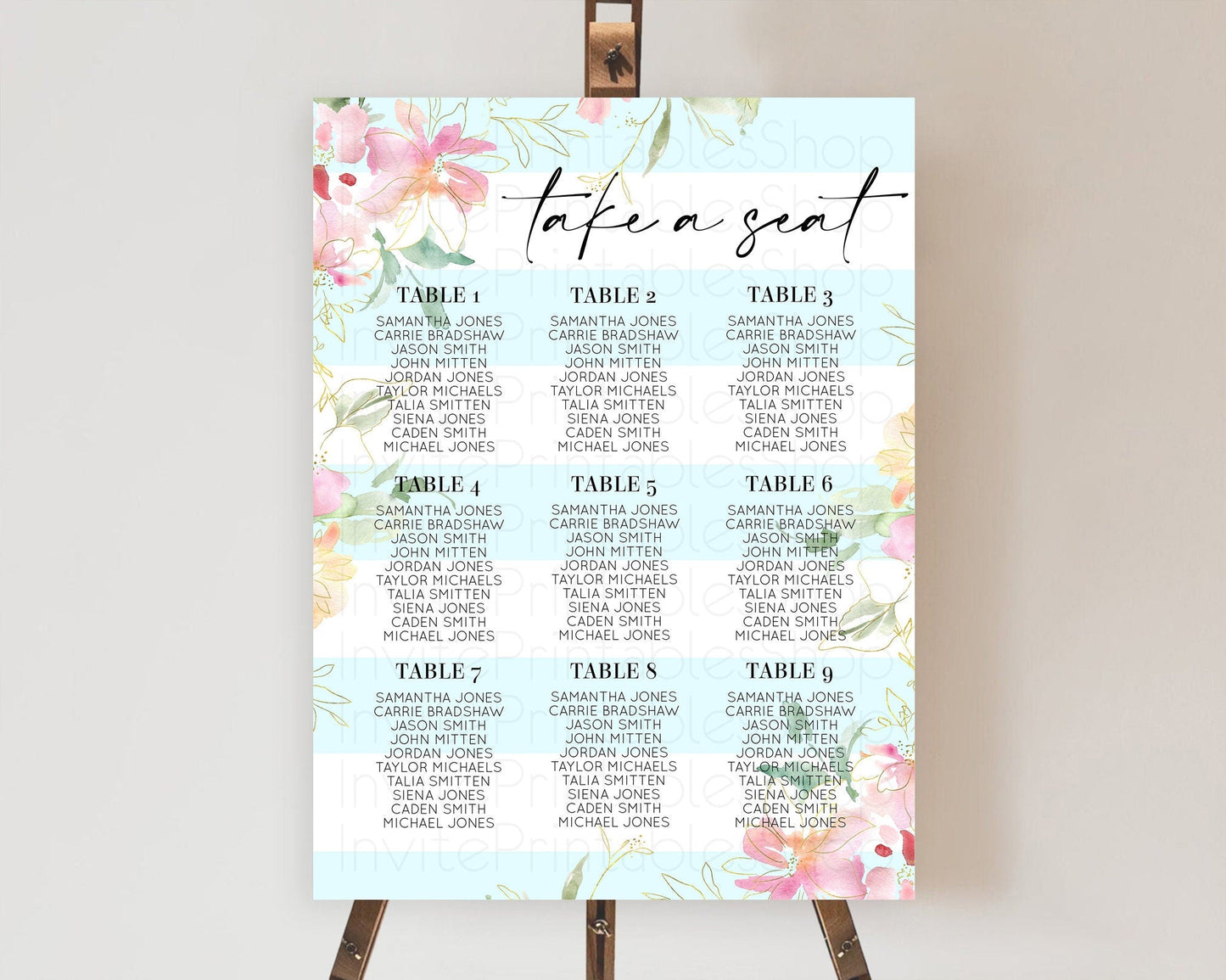 Secret Garden Seating Chart Wildflower Seating Chart Pastel Flowers Seating Chart Enchanted Garden Boho Floral Take A Seat Decor D10304