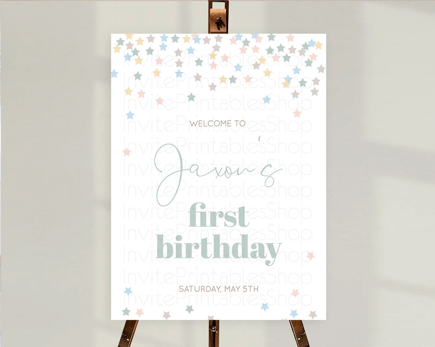 Star Welcome Board Pastel Stars Welcome Sign Shooting Star Rainbow Colorful Confetti Twinkle Little Star First Birthday Welcome Sign D10795