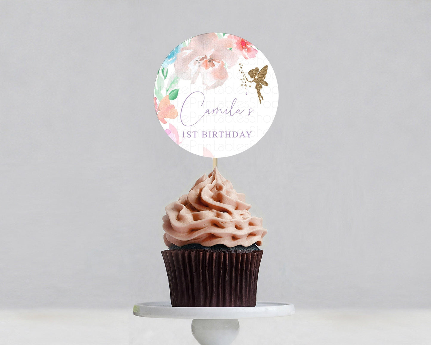 Fairy Cupcake Toppers Pastel Fairy Cupcake Toppers Fairy Floral Garden Cupcake Topper Enchanted Garden Floral Butterfly Party Decor D10126