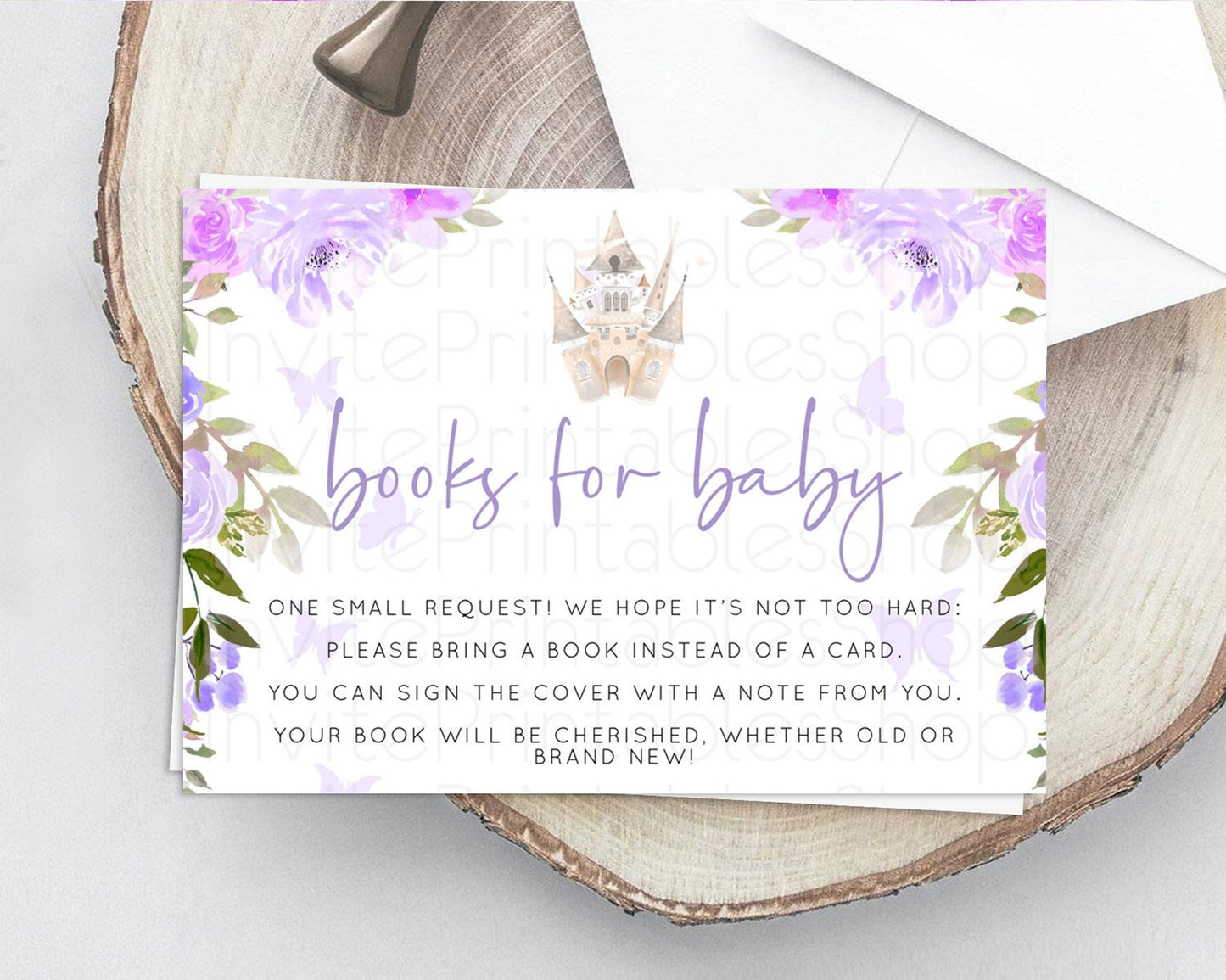 Editable Princess Books For Baby Card Castle Book Card Insert Secret Garden