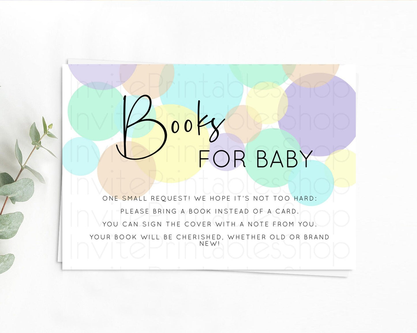 Rainbow Books For Baby Card Pastel Sprinkles Book Insert Pastel Rainbow Confetti Book Card Colorful Bubbles Pastel Book Poem Request D10412