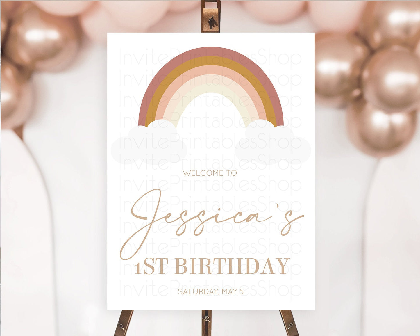 Pastel Rainbow Welcome Sign Boho Rainbow Welcome Board Rainbow Welcome Sign Pastel Welcome Decor Rainbow First Birthday Welcome Sign D10122