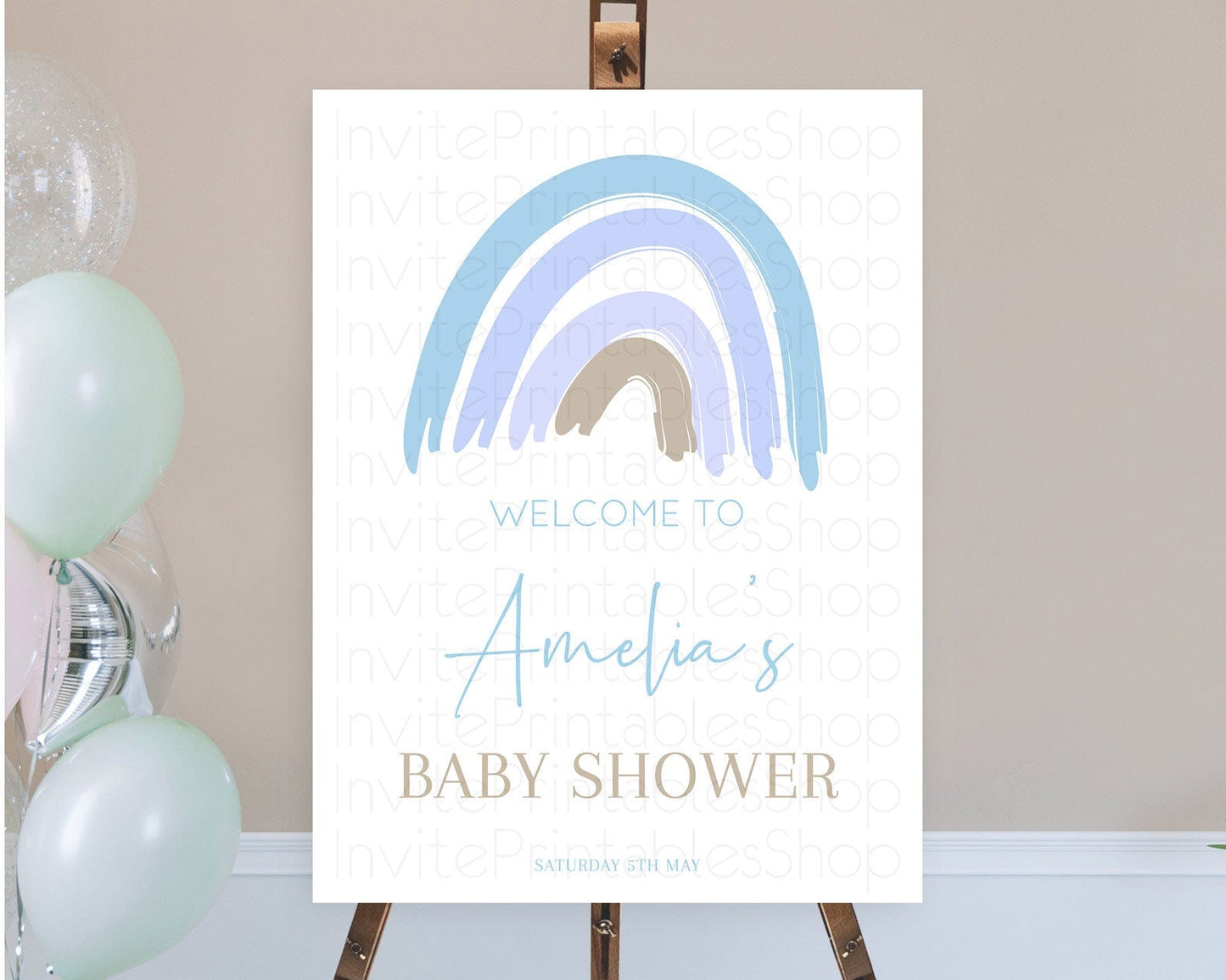 Pastel Rainbow Baby Shower Welcome Sign Boho Rainbow Welcome Board Rainbow Welcome Sign Pastel Welcome Decor Rainbow Welcome Sign D10352
