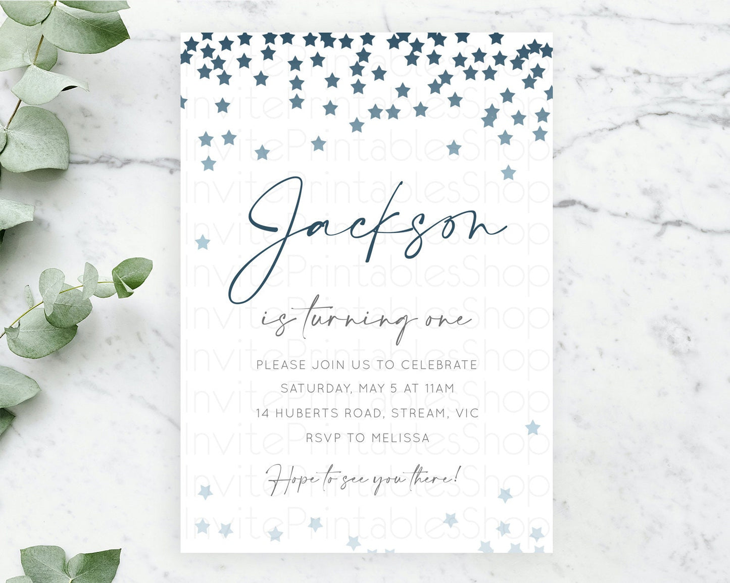 Star Birthday Invitation Pastel Stars Invite Shooting Star Party Rainbow Colorful Confetti Twinkle Little Star 2nd First Birthday D10308