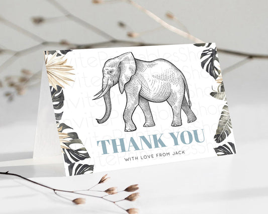 Pastel Elephant Thank You Rainbow Elephant Thank You Card Colorful Rainbow Birthday Thank You Pastel Teacher Thank You Card Template D10806