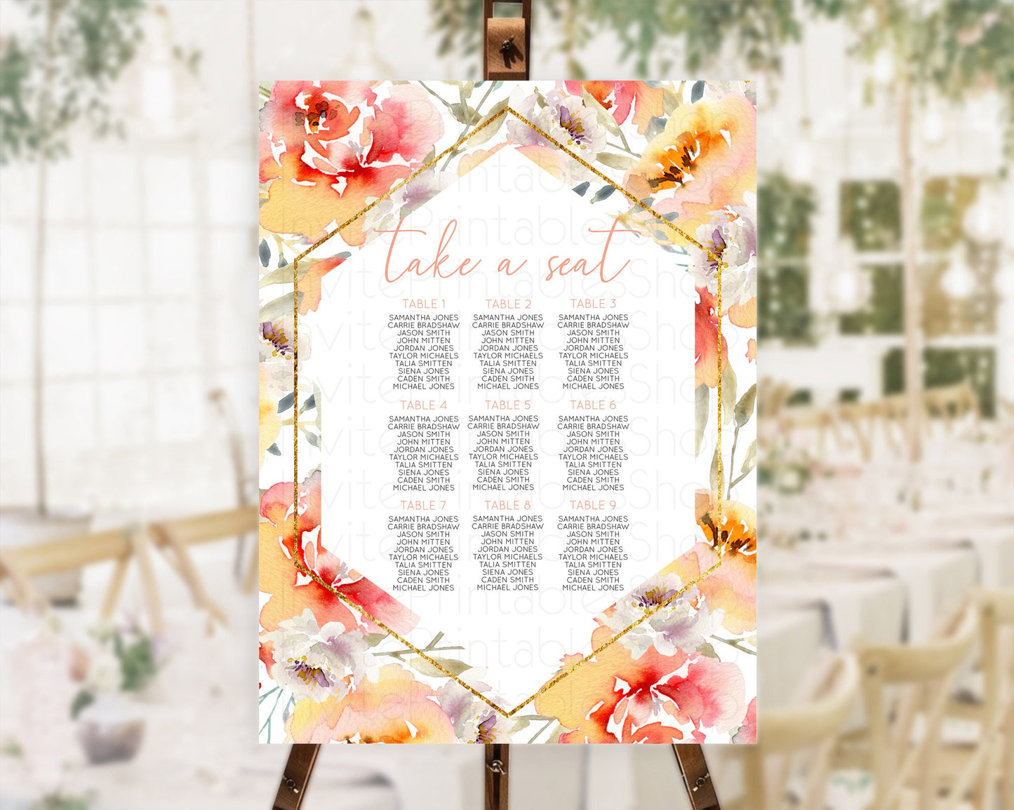 Secret Garden Seating Chart Wildflower Seating Chart Pastel Flowers Seating Chart Enchanted Garden Boho Floral Take A Seat Décor D10791