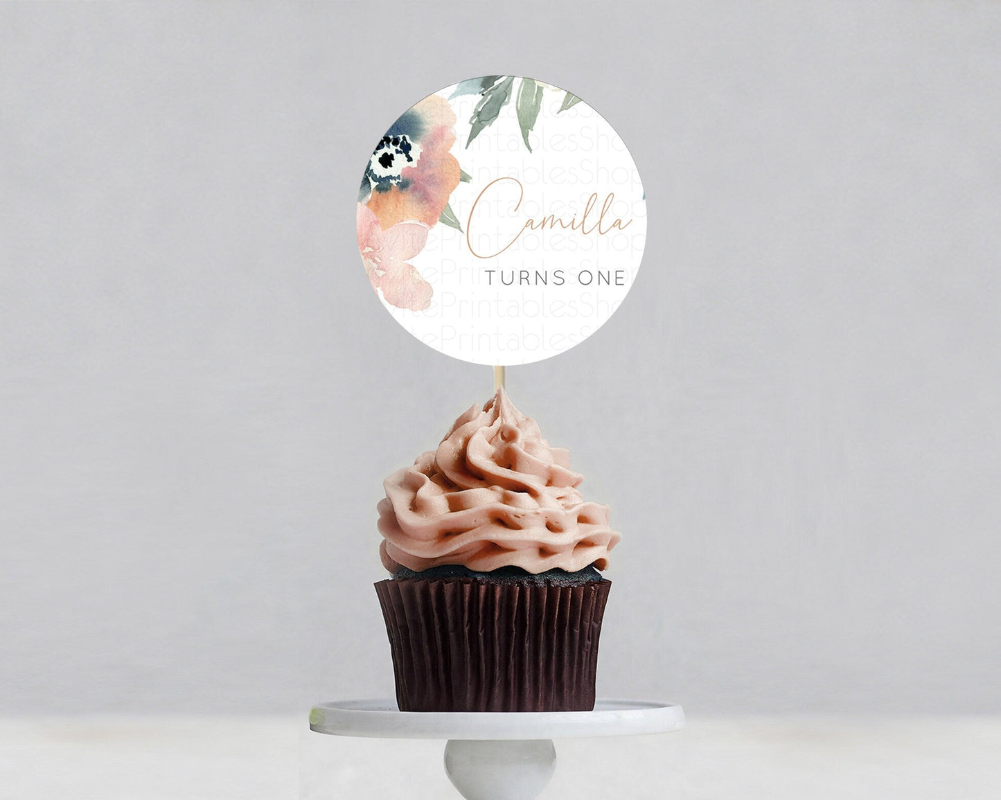 Secret Garden Cupcake Toppers Wildflower Cupcake Toppers Pastel Flowers Cupcake Toppers Enchanted Garden Boho Floral First Birthday D10787