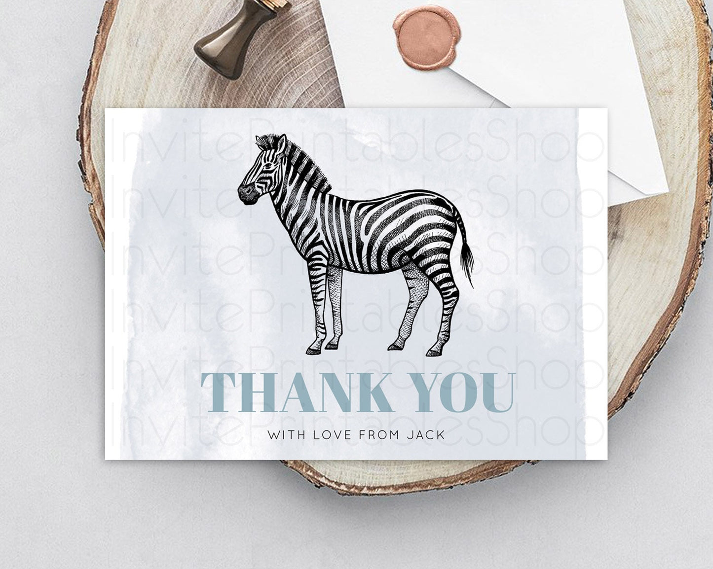 Zebra Thank You Zebra Thank You Card Zebra Birthday Thank You Cards Safari Dried Palm Fern Zebra Teacher Thank You Card Template D10814