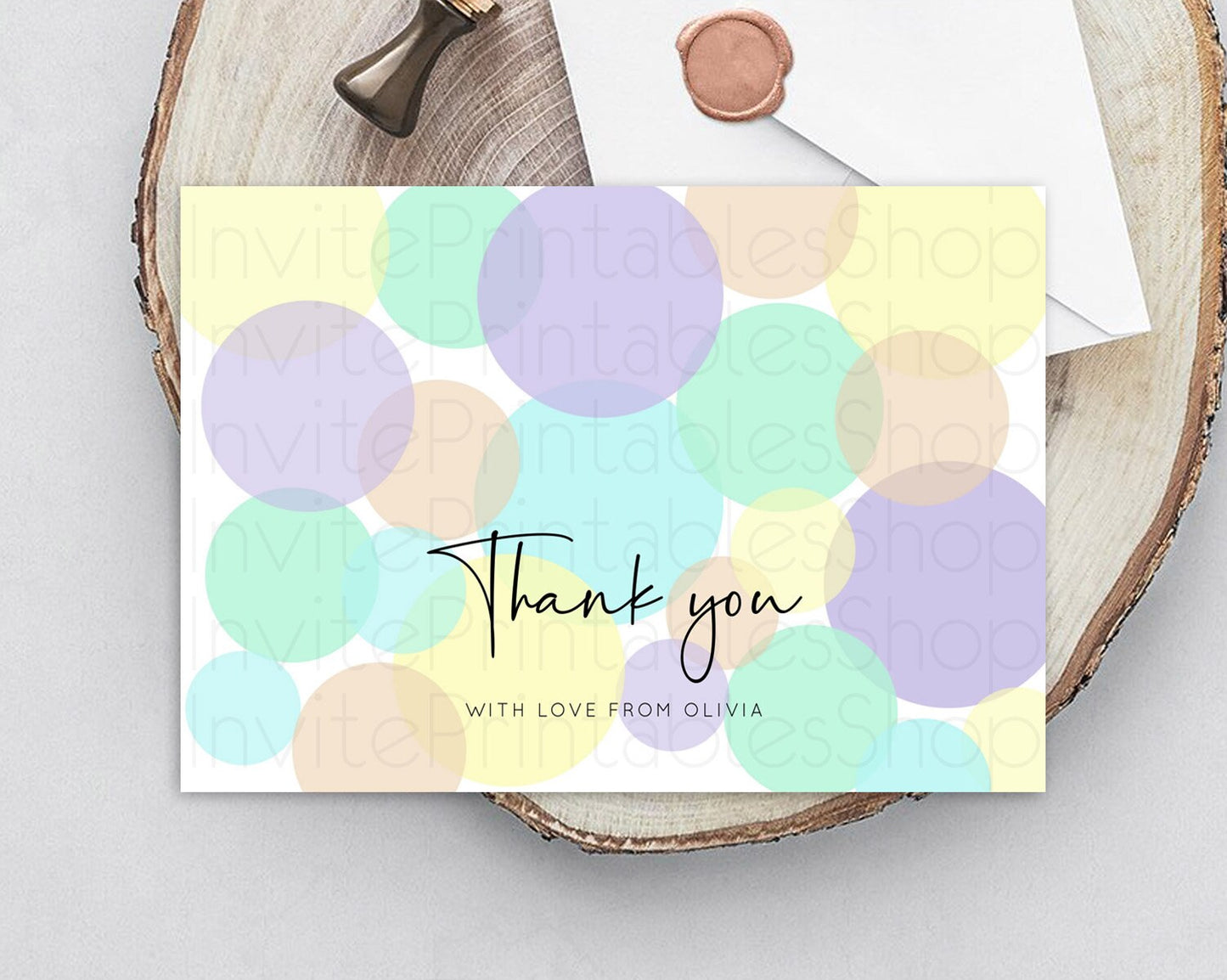 Rainbow Thank You Pastel Thank You Card Pastel Rainbow Birthday Thank You Confetti Colorful Pastel Cards Teacher Thank You Cards D10414