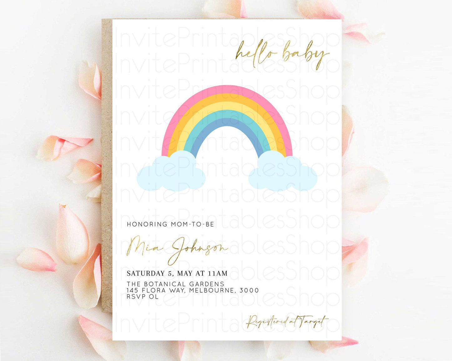 Pastel Rainbow Baby Shower Invitation Pastel Rainbow Invitation Rainbow Baby Invitation Pastel Invitation Boho Rainbow Invitation D10123