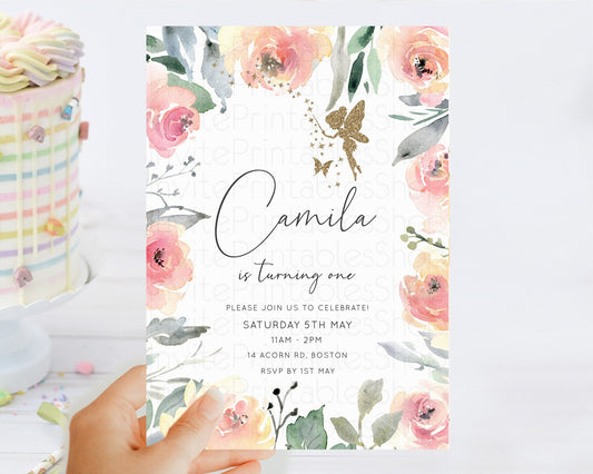 Editable Fairy Birthday Invitation Fairy Invites Fairy Tea Party Fairy Garde