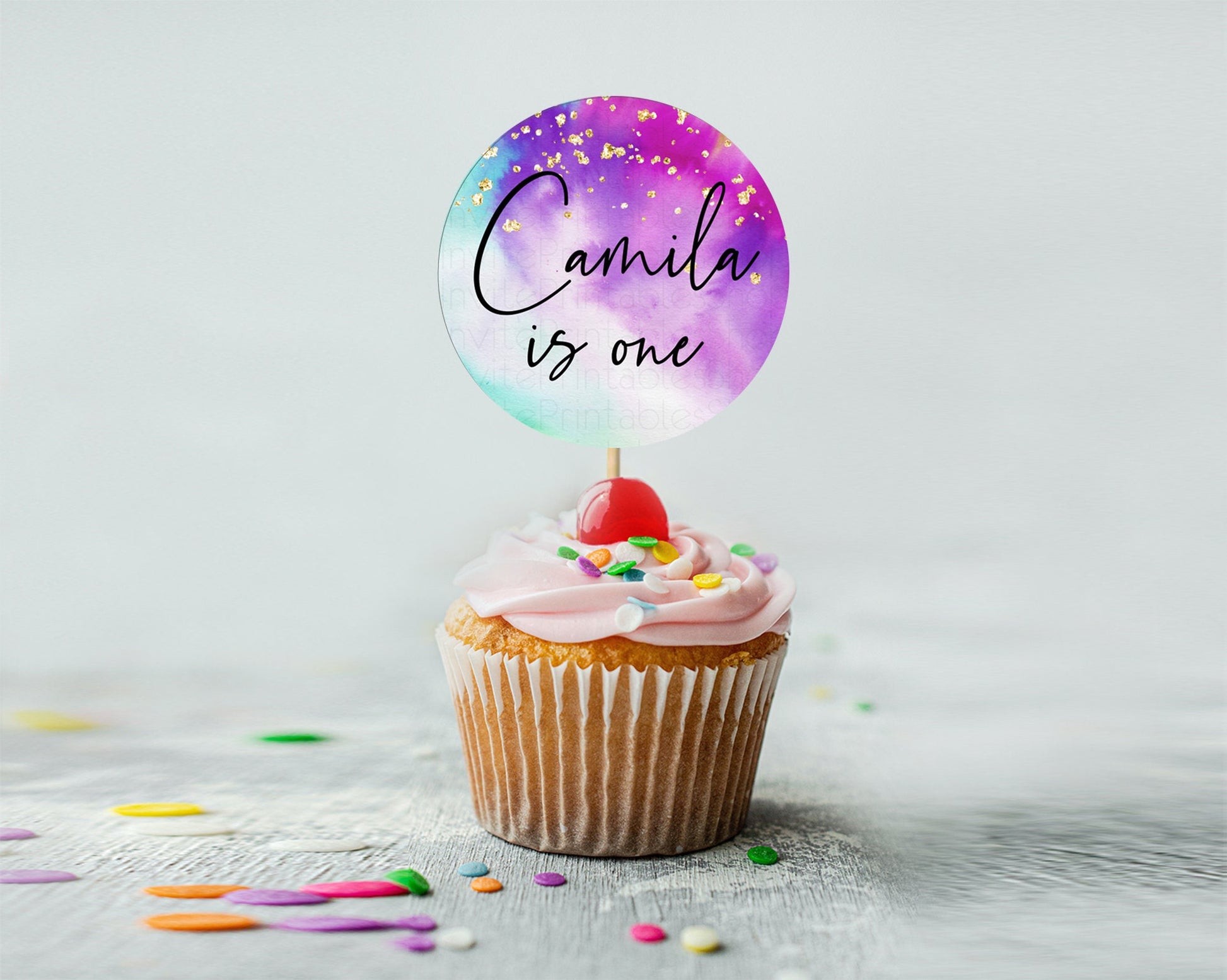 Editable Tie Dye Cupcake Toppers Rainbow Tie Dye Cupcake Toppers Rainbow Col