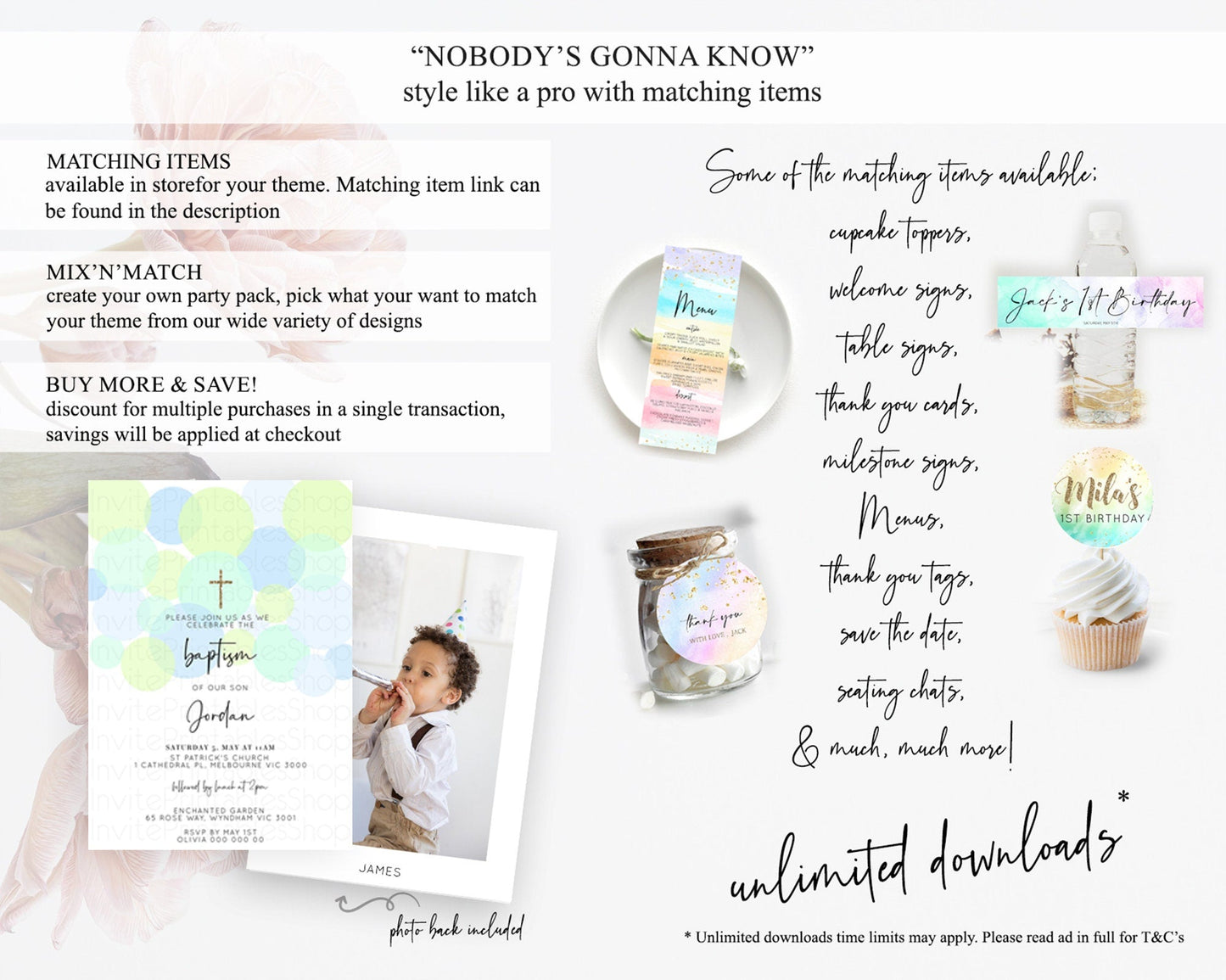 Pastel Baptism Invitation Blue Confetti Baptism 1st Birthday Invitation Confetti Bubbles Christening Invitation Holy Communion D10227
