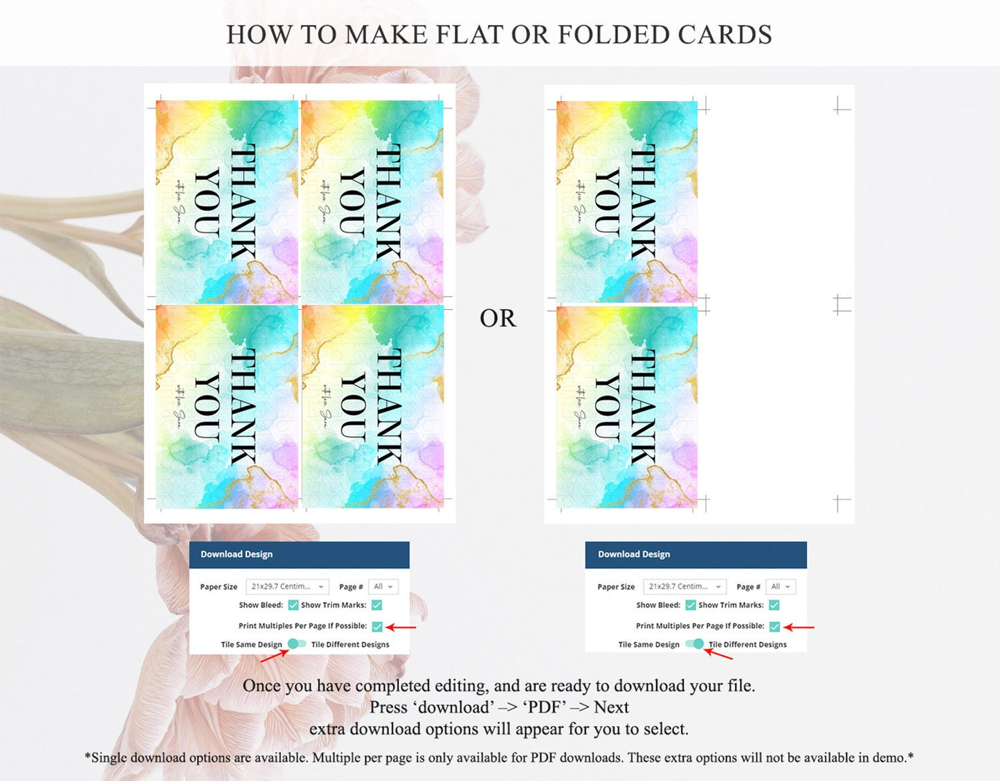 Pastel Thank You Rainbow Thank You Card Colorful Pastel Birthday Thank You Card Confetti Watercolor Pastel Teacher Thank You Cards D10393