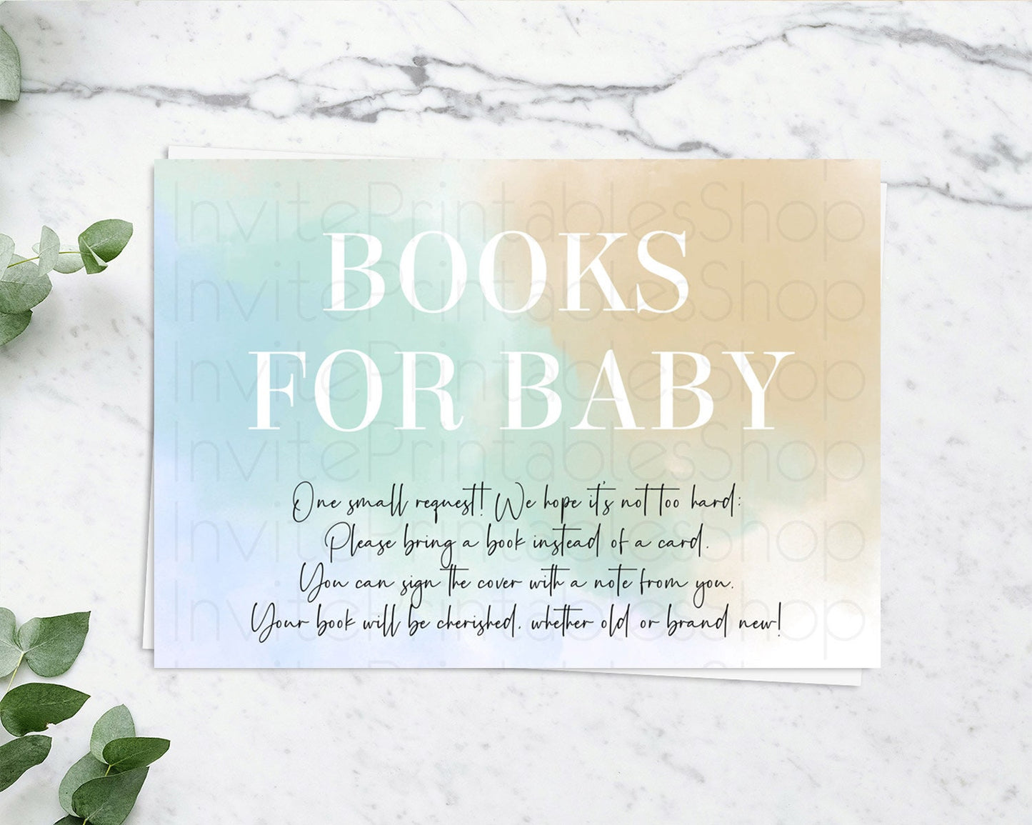 Pastel Books For Baby Card Pastel Rainbow Book Insert Colorful Ombre Watercolor Book Card Confetti Glitter Baby Book Poem Request D10370