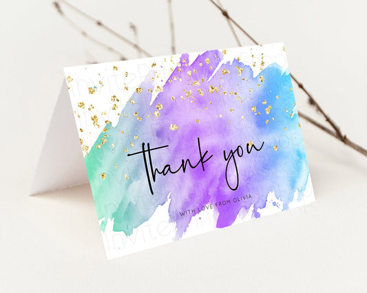 Editable Pastel Thank You Rainbow Thank You Card Colorful Pastel Birthday Th