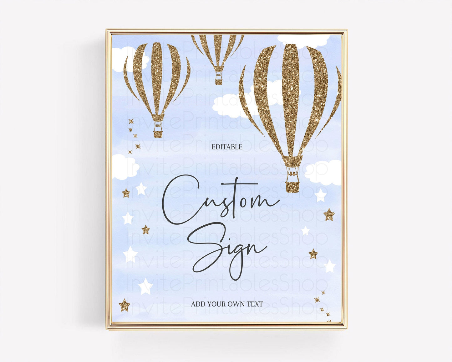 Hot Air Balloon Sign Hot Air Balloon Table Sign Decor Adventure Awaits Mr. ONEderful Party 1st Birthday Baptism Baby Shower D10333